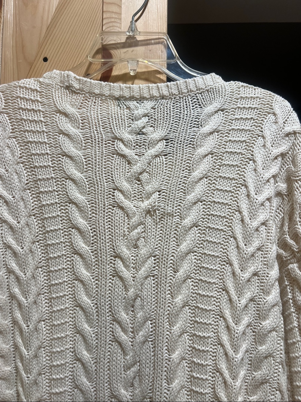 Ralph Lauren Cream Cable-Knit Crewneck Sweater size x large - Picture 8 of 12